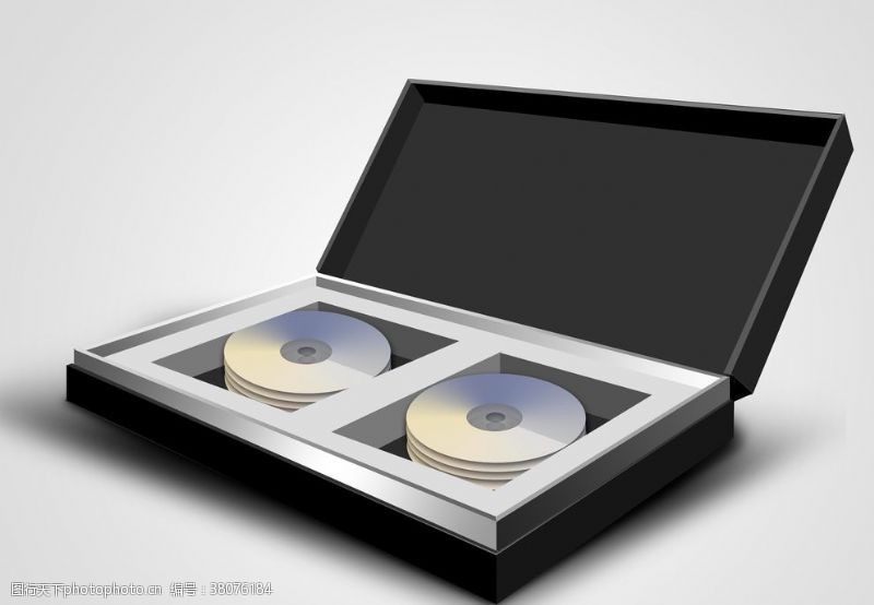 光碟包装样机光盘盒光盘盒打开效果图