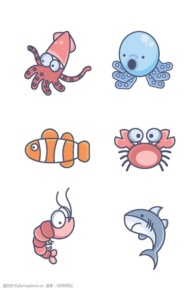 海洋动物图案图片免费下载 海洋动物图案素材 海洋动物图案模板 图行天下素材网