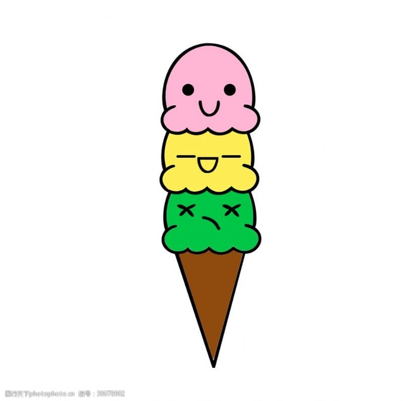 冰淇淋装饰卡通可爱冰淇淋元素