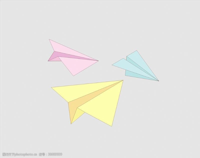 矢量折纸飞机