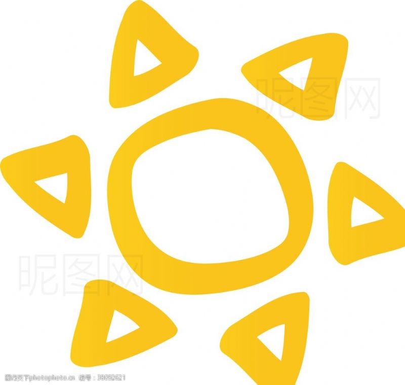 五角星图形卡通太阳
