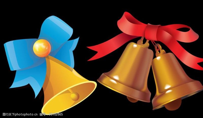 金色铃铛圣诞节装饰品