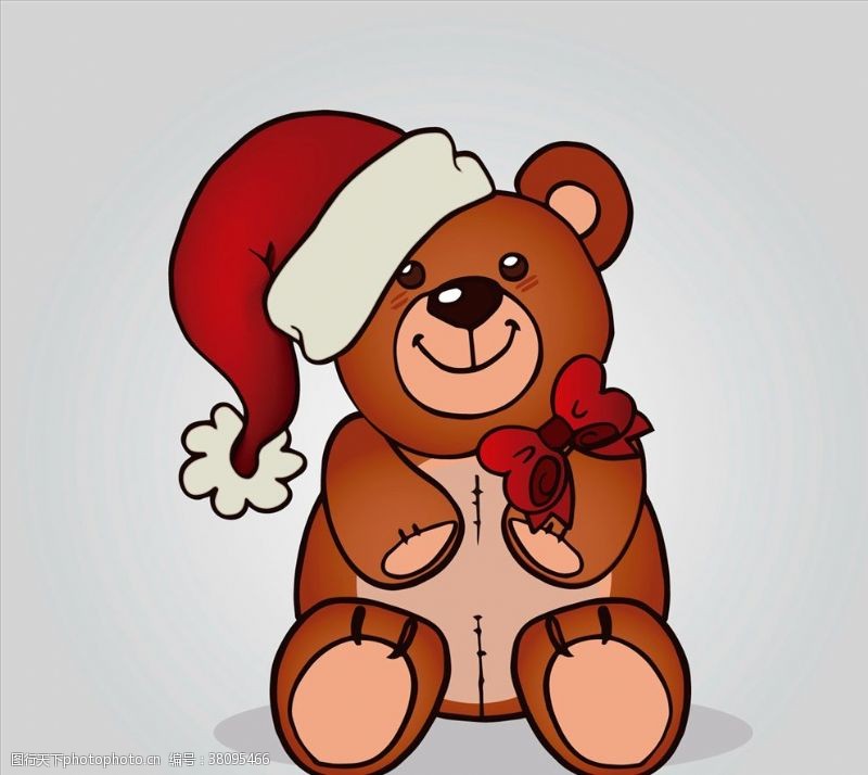 圣诞老人克劳斯泰迪熊圣诞老人帽子