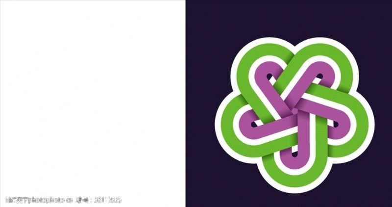 扭曲五瓣花logo