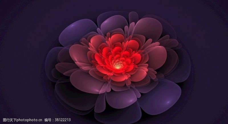扭曲大红紫花