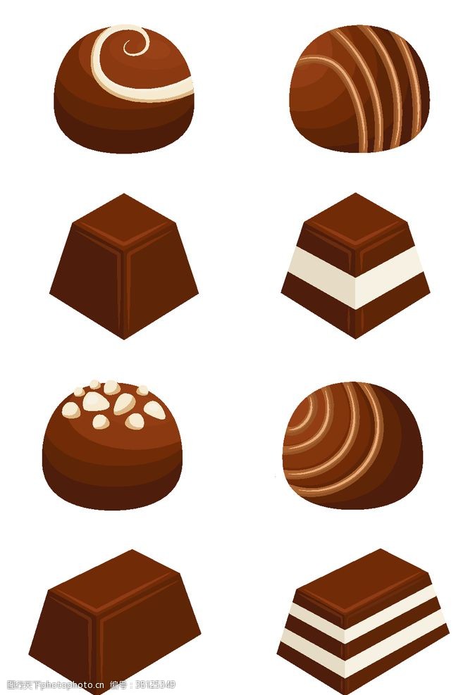 创意促销广告设计卡通巧克力美食元素