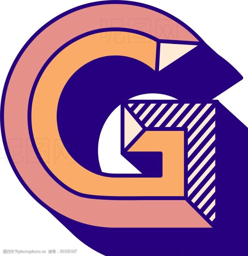 儿童字体字母G