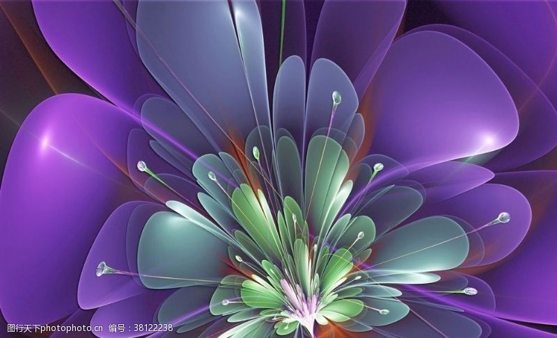 扭曲紫色花