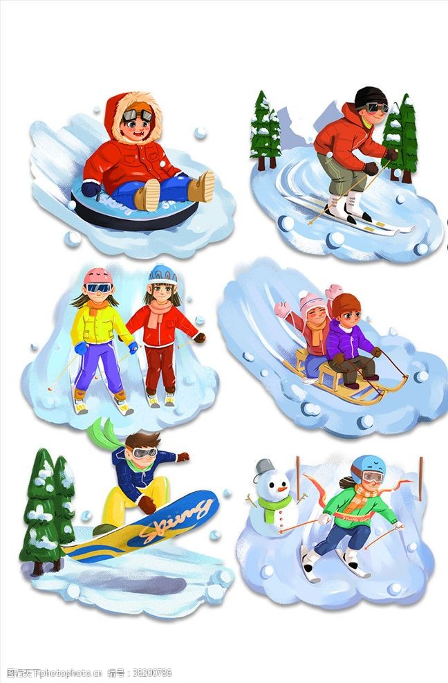 冬天滑雪素材