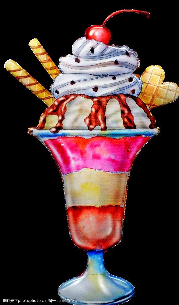 冰淇淋插画冰淇淋