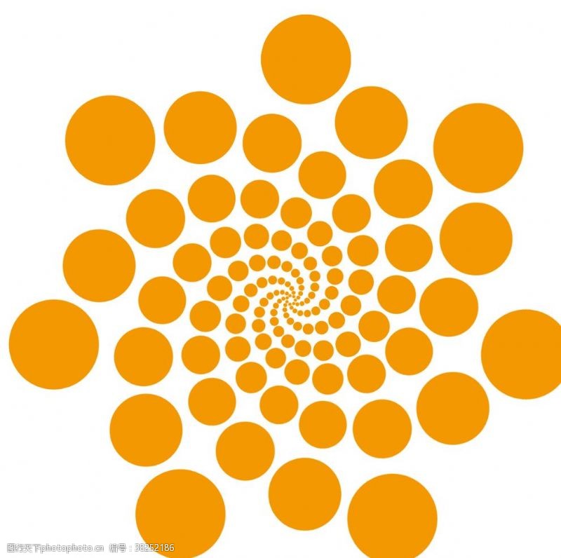 黄色圆圈橘黄色图案图标