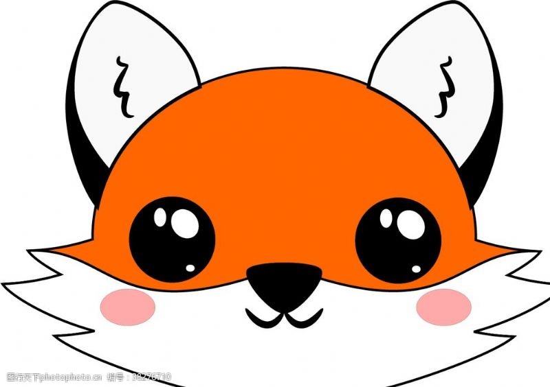 线描动物狐狸头像