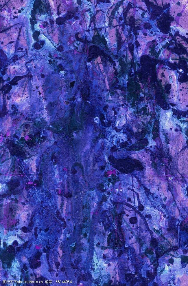 紫色花纹色彩颜料油画