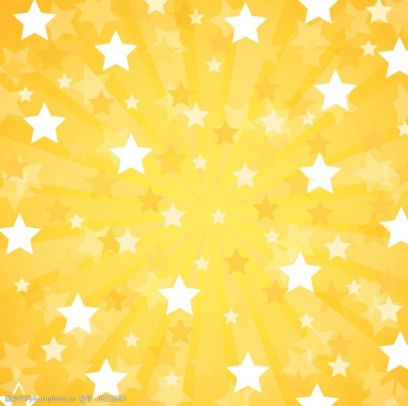 金色星空创意背景手绘创意扁平金色黄色星星