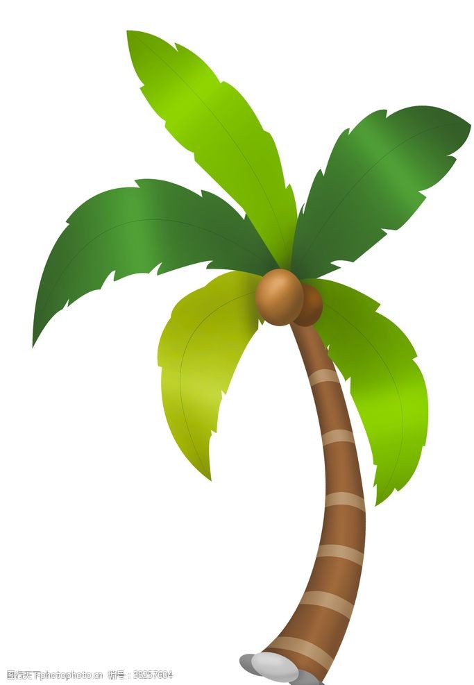 清新夏日海边背景槟榔牌椰子树