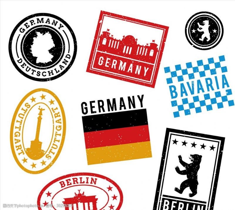 邮票设计德国印刷邮票