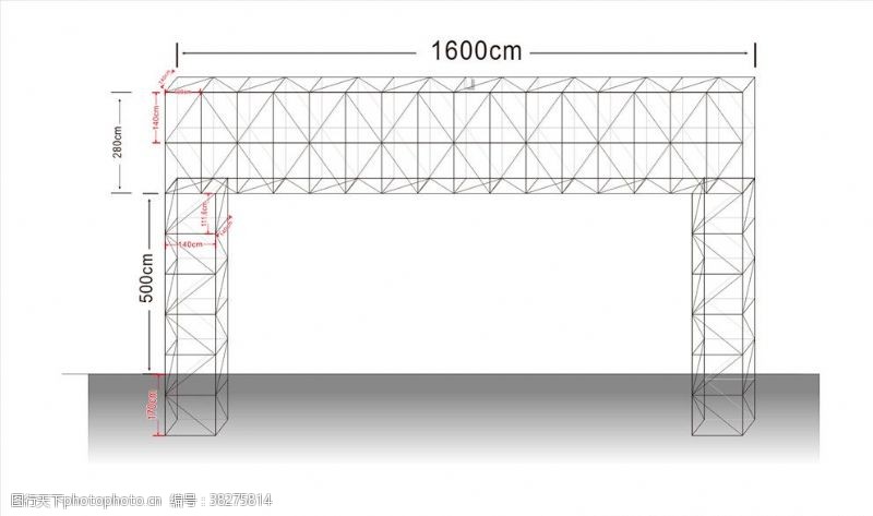 钢结构工程龙门架效果图