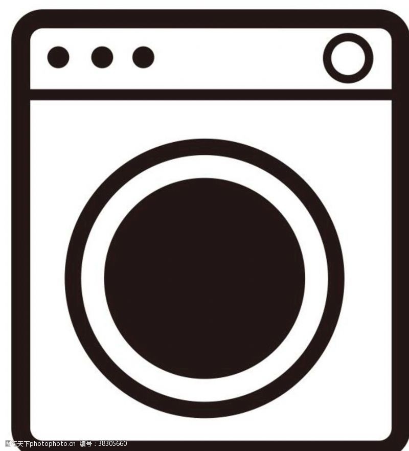 全自动洗衣机矢量洗衣机图标