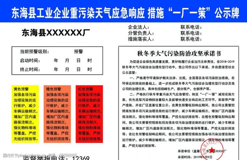 重工业一厂一策公示牌