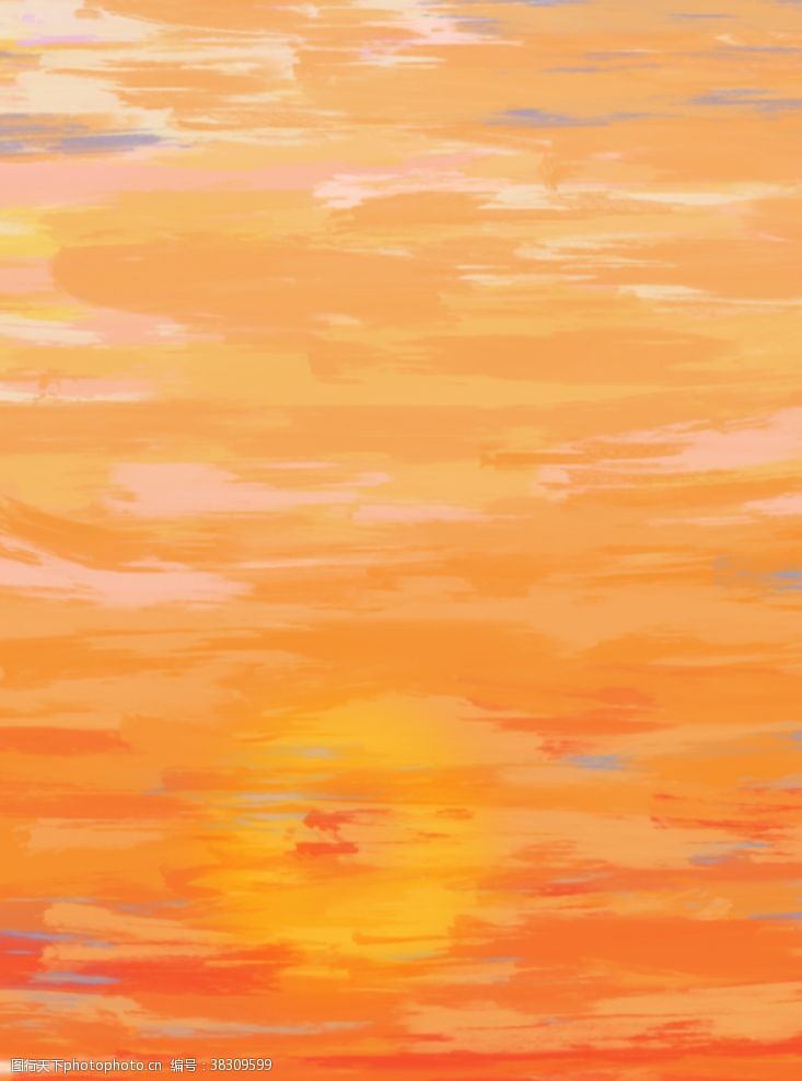 柔和橙色油画背景