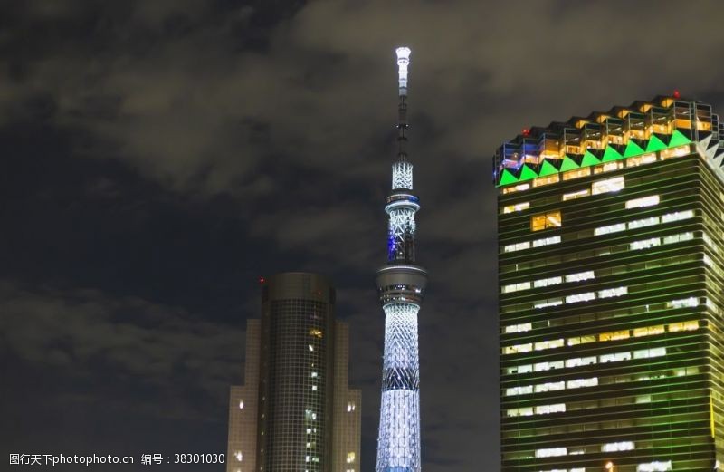 高空俯拍东京塔