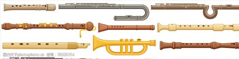 琴行乐器宣传单笛子