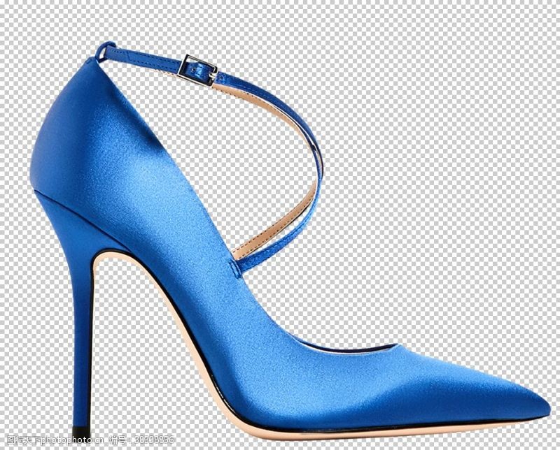 蓝色性格高跟鞋蓝色女性背景海报素材