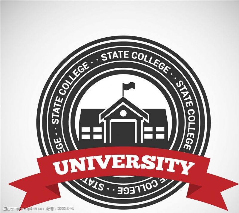 国家标签州立学院徽章