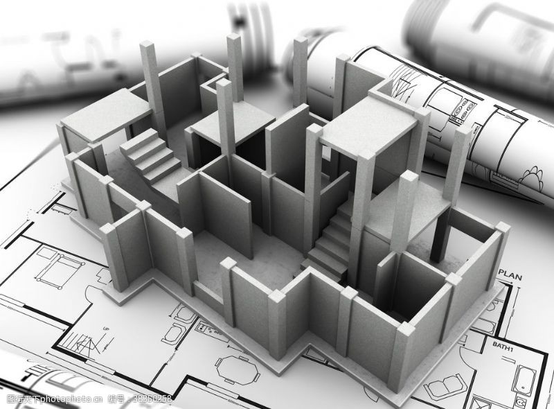 建筑效果图房屋建筑模型