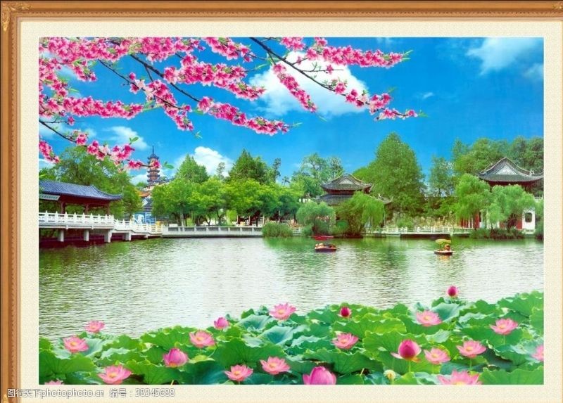 松山湖风景画装饰画