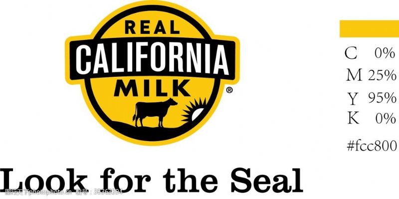 牛奶商标加州乳业Logo