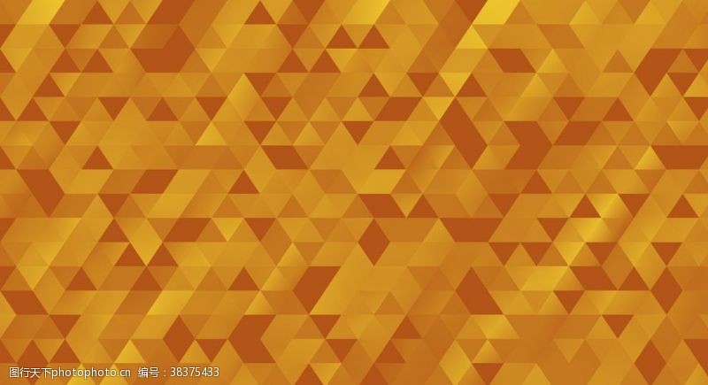 黄色字体三角抽象背景