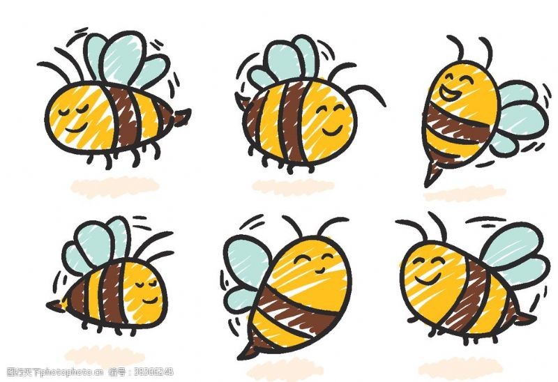 创意蜂蜜标志小蜜蜂