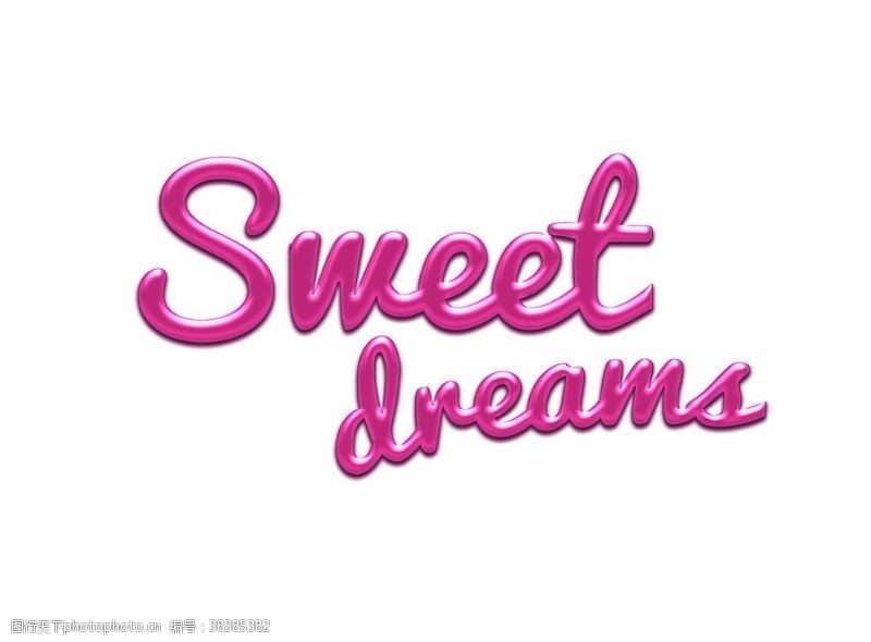 浮雕字体Sweetdreams糖果字