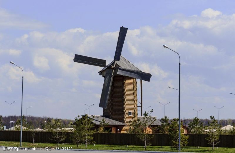 风田磨房风车农业风车荷兰风车