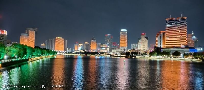 城市风景照片宁波夜景