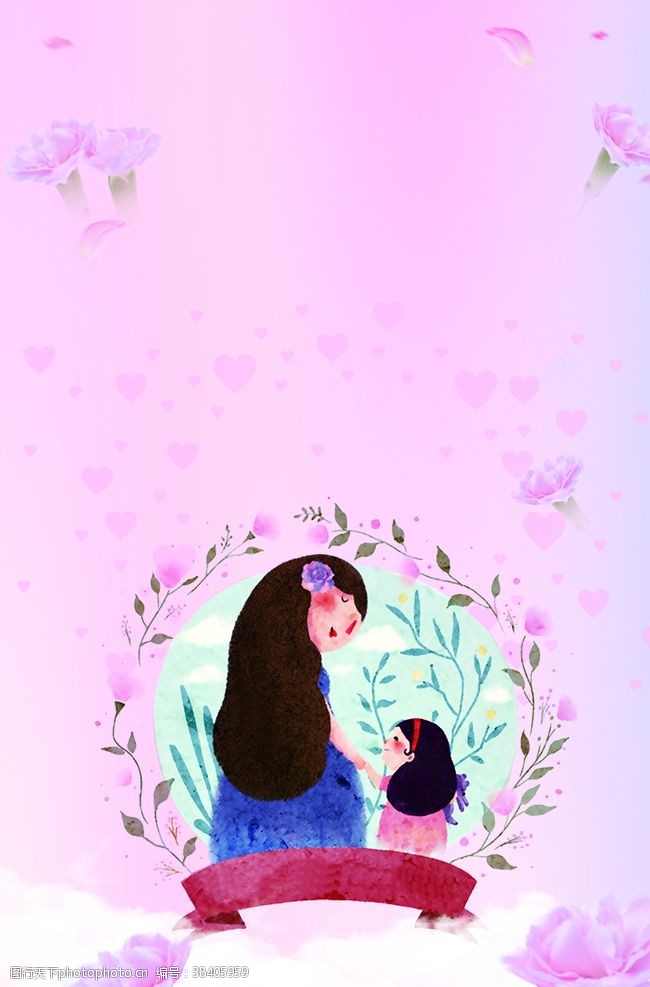 樱花图案母亲节背景