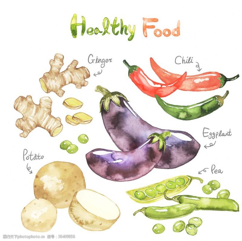夏季蔬菜手绘蔬菜水果海报