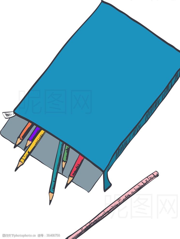 教育标记彩色铅笔