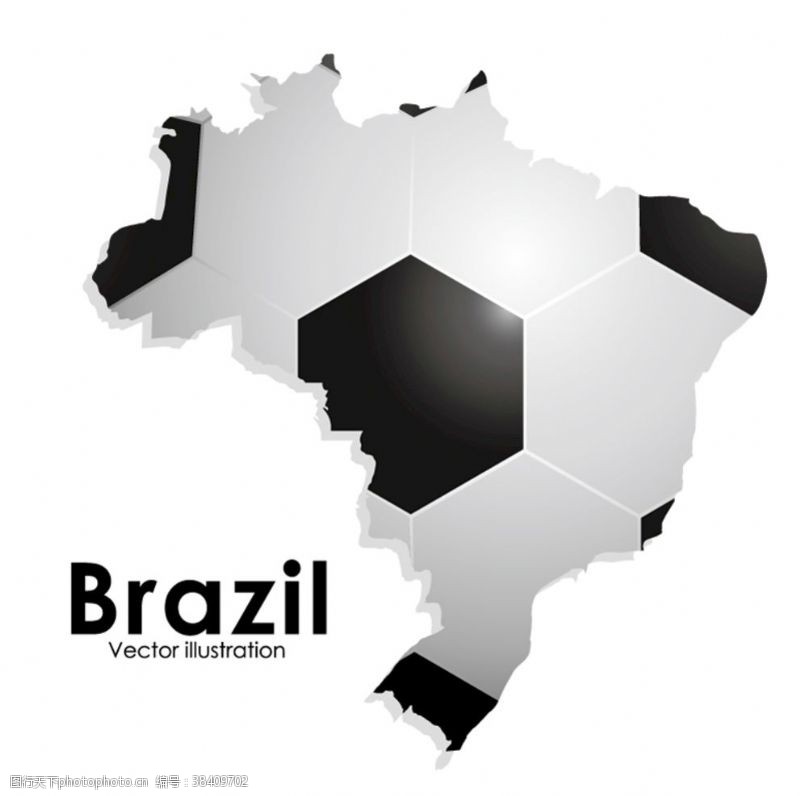 足球创意创意巴西足球海报矢量素材