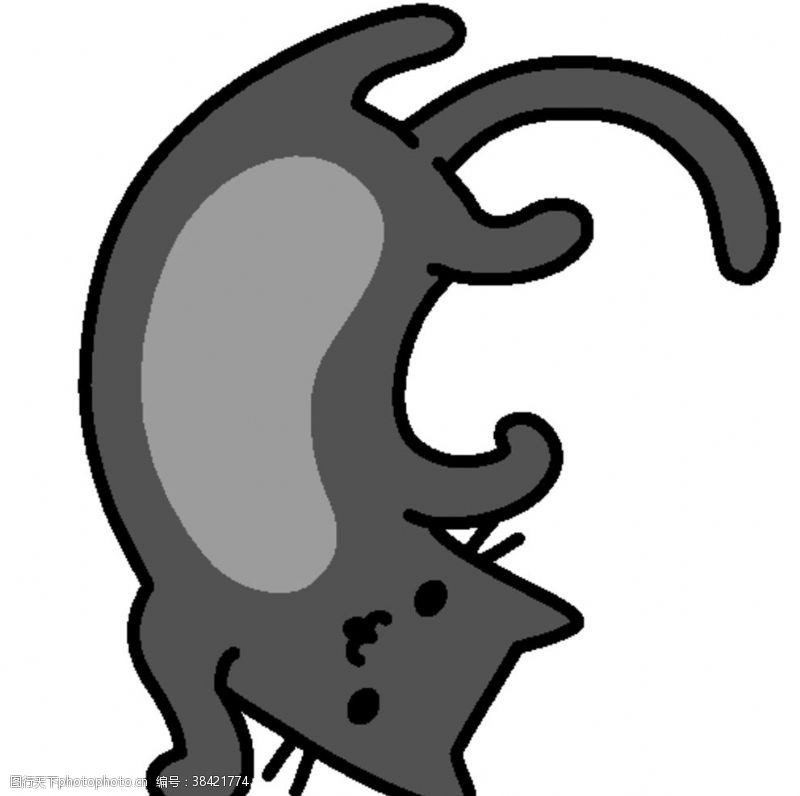 日本短尾猫手绘卡通猫咪图片
