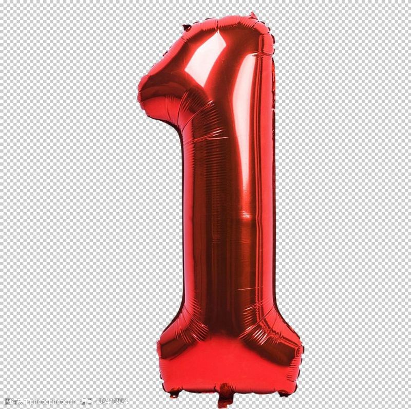 1对1红色气球字1