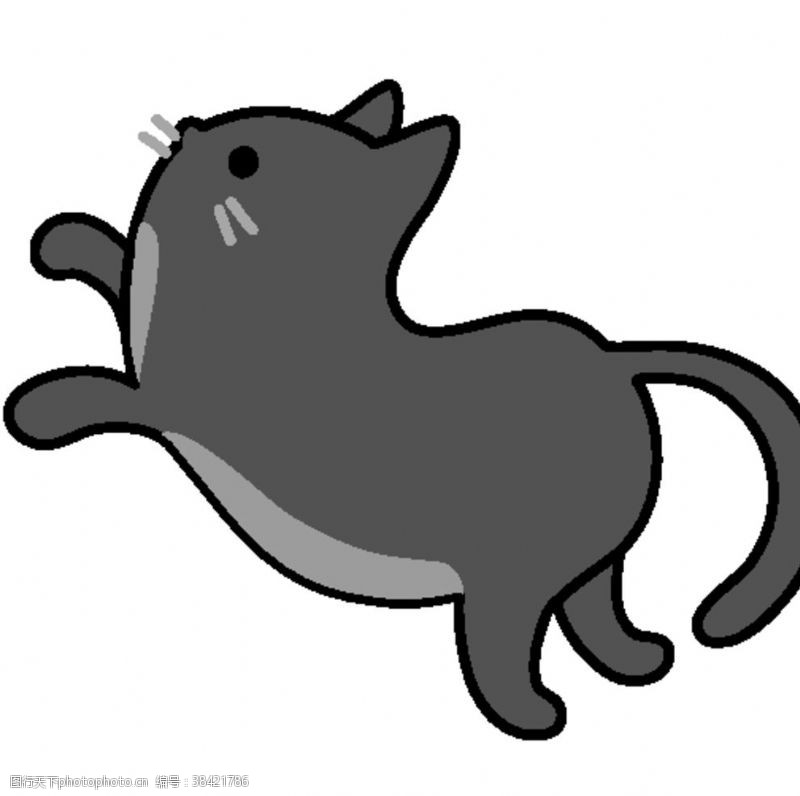 日本短尾猫手绘卡通猫咪图片