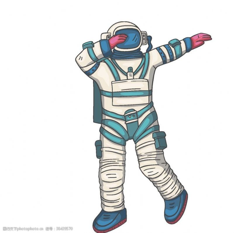 航天员宇航员卡通插画