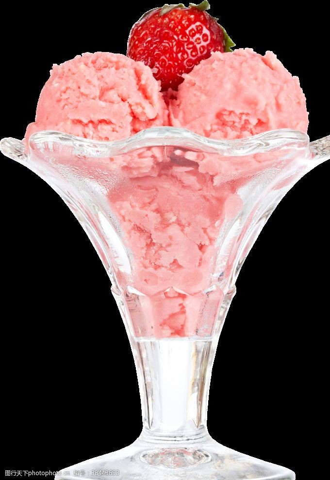 草莓圣代冰淇淋雪糕