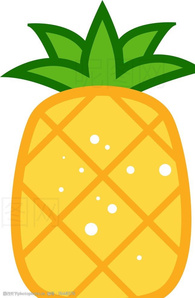 卡通菠萝矢量图菠萝