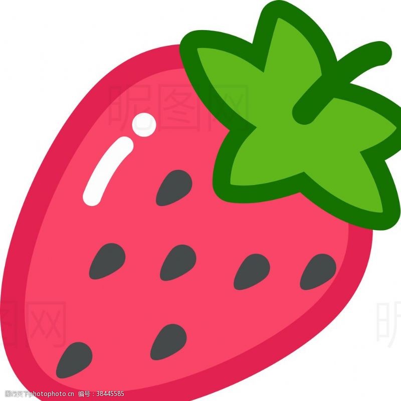 卡通菠萝矢量图草莓