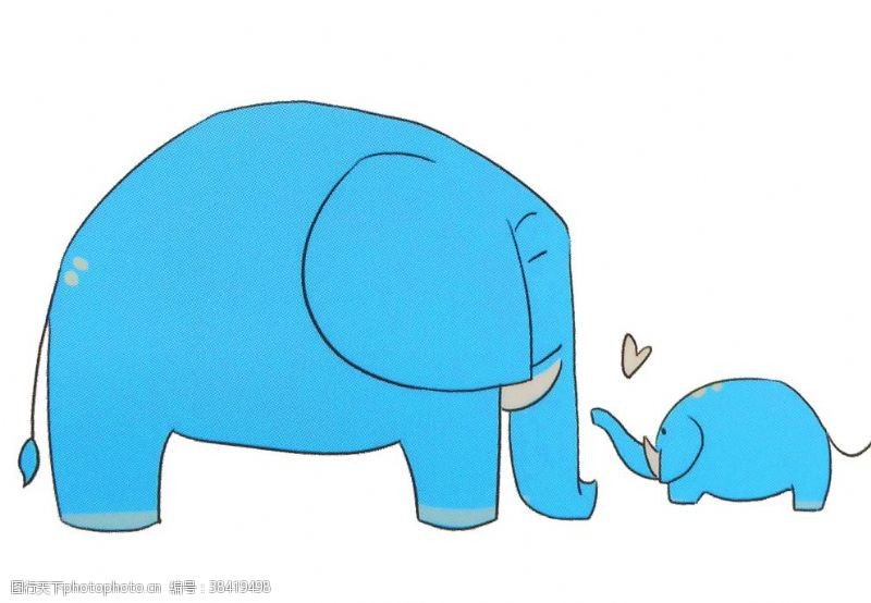 可爱名片卡通大象