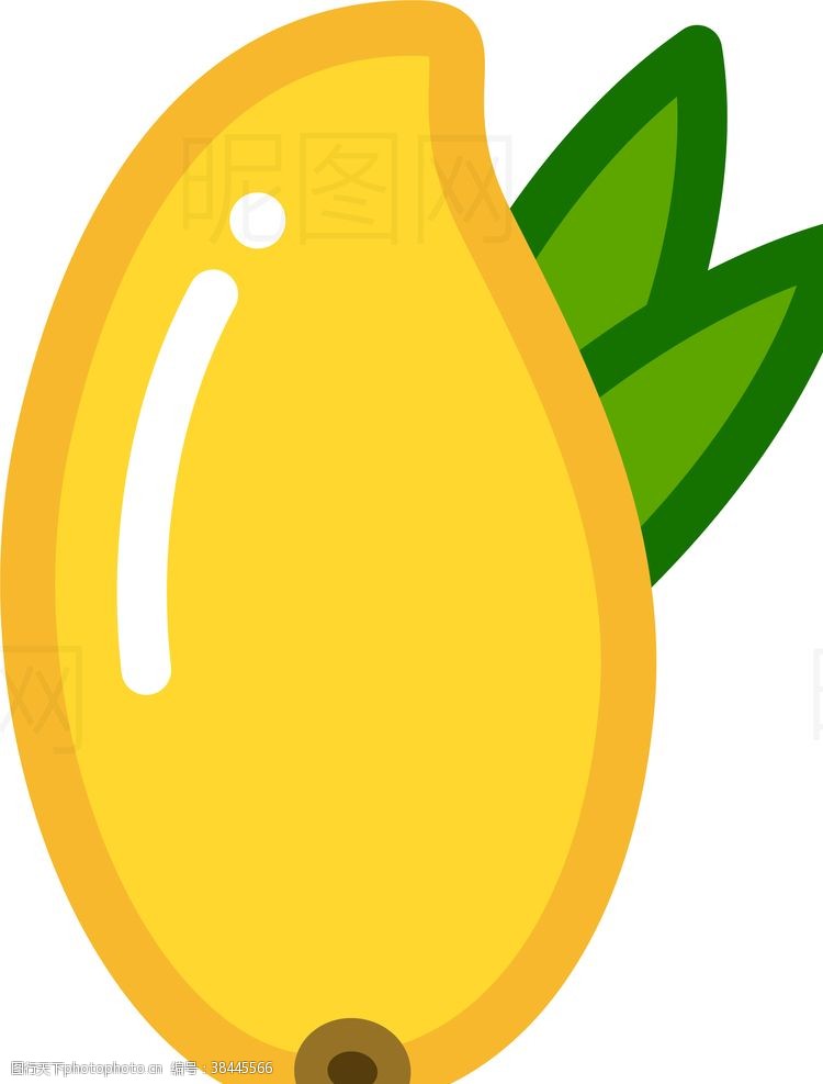 卡通菠萝矢量图芒果