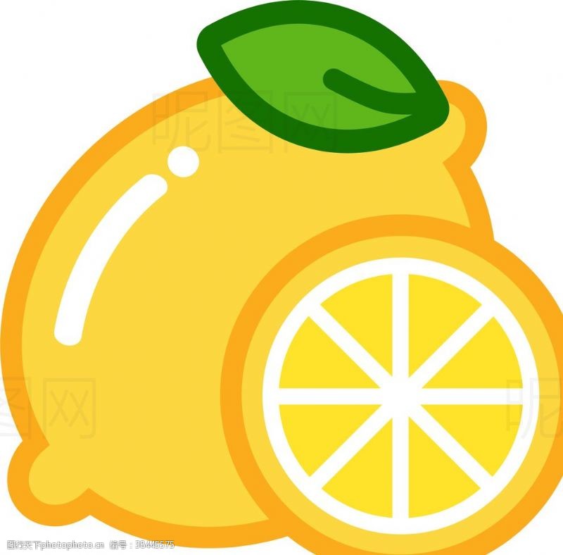 卡通橘子柠檬